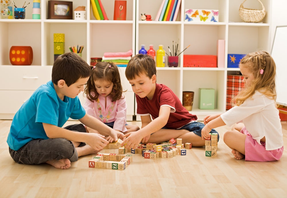 Children playing and learning together